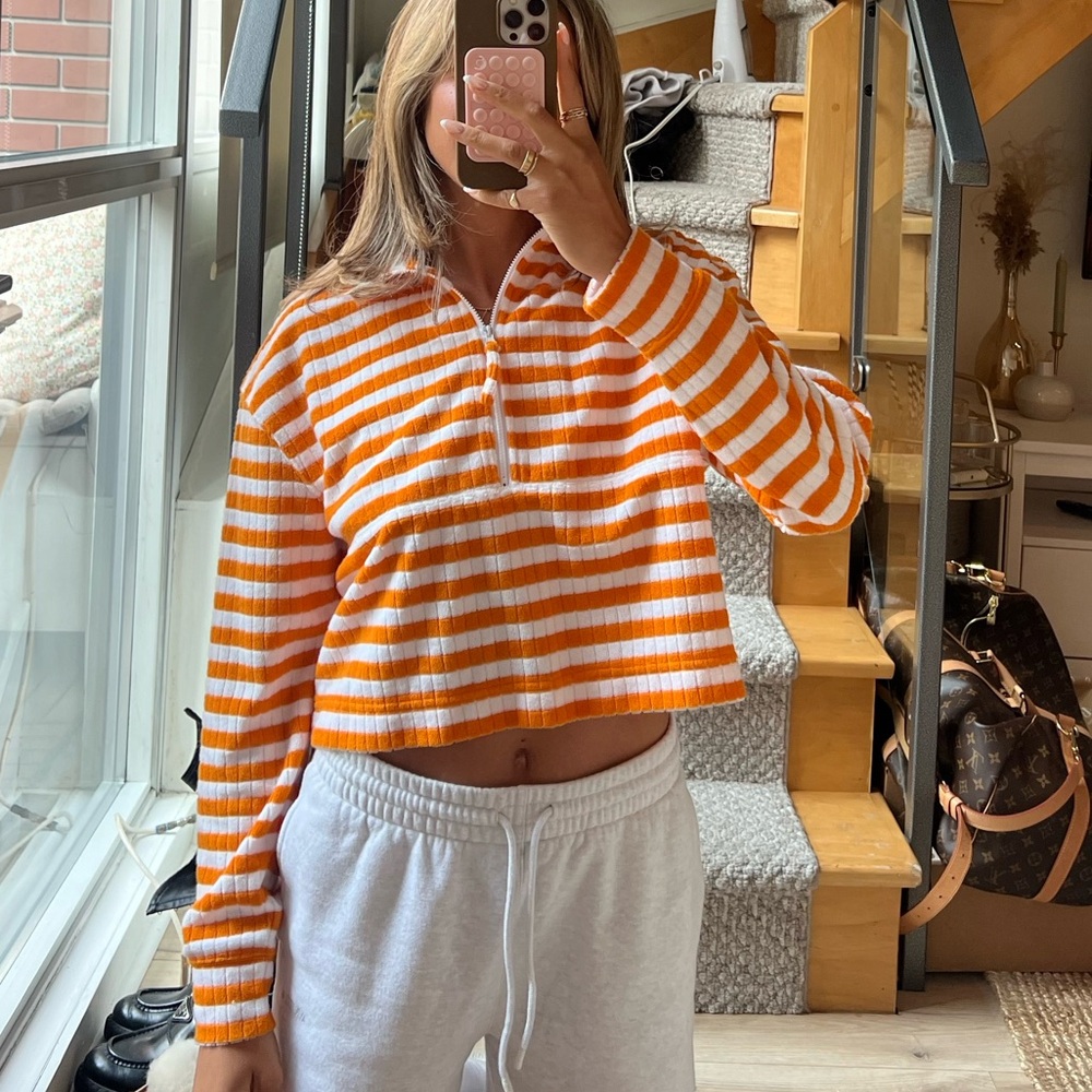 sincerely jules x bandier holly half zip sweater